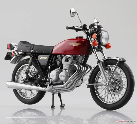 Aoshima Diacast Honda CB400FOUR Light Ruby Red