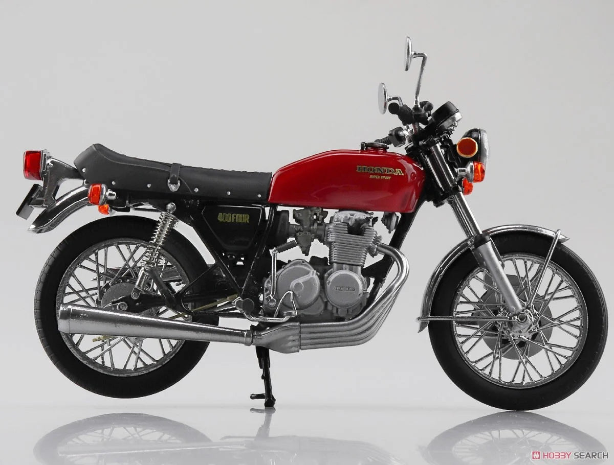 Aoshima Diacast Honda CB400FOUR Light Ruby Red