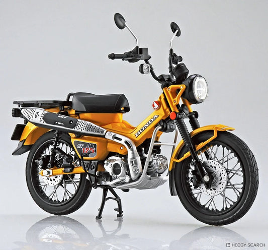 Aoshima 1/12 Diecast Motorcycle Honda CT 125 Hunter Cub Tumeric Yellow