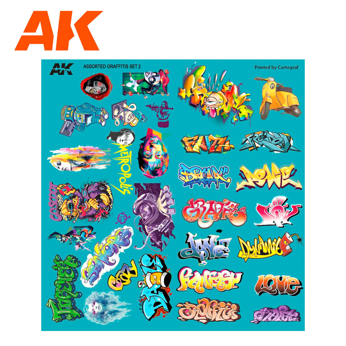 AK Graffiti Decals