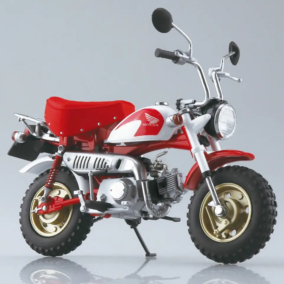 Aoshima 1/12 Diecast Motorcycle Honda Monkey Special Shasta White/Red