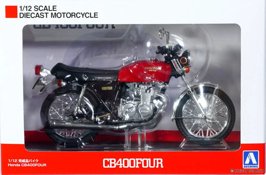 Aoshima Diacast Honda CB400FOUR Light Ruby Red