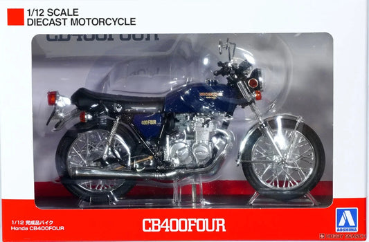 Aoshima Diacast Honda CB400FOUR Burnish Blue