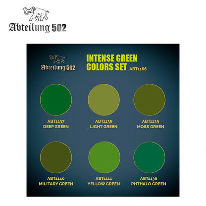 Oil Paint ABT1166-Intense Green Colors Set