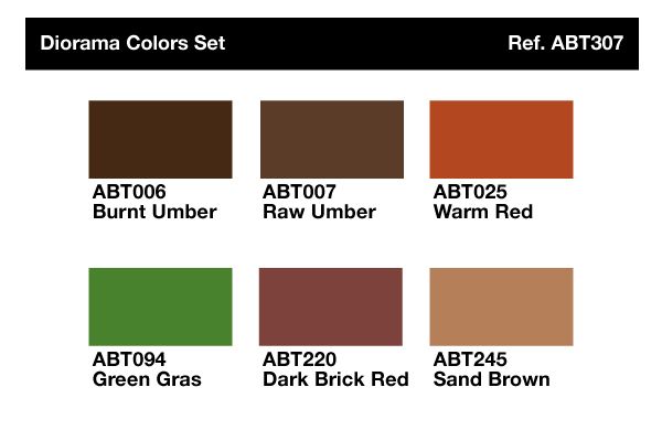 Oil Paint Set ABT307-Dioramas Colors Set