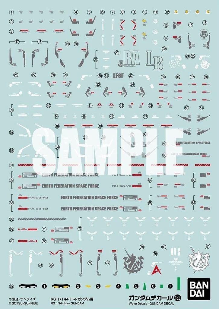 Gundam Decal 132 Hi-V Gundam RG