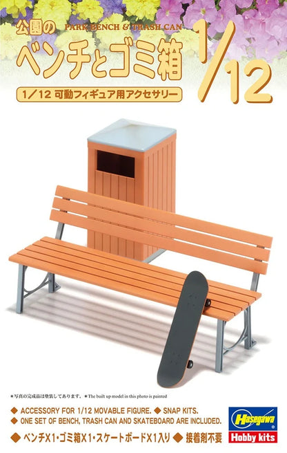 Hasagawa Bench & Trash Can