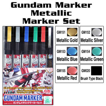 Marker Gundam Metallic Marker set 6pc