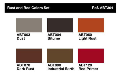 Oil Paint Set ABT304-Rust and Red Colors Set